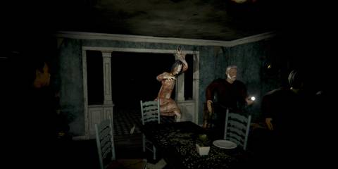 Farmhouse Anna chasing players in Devour