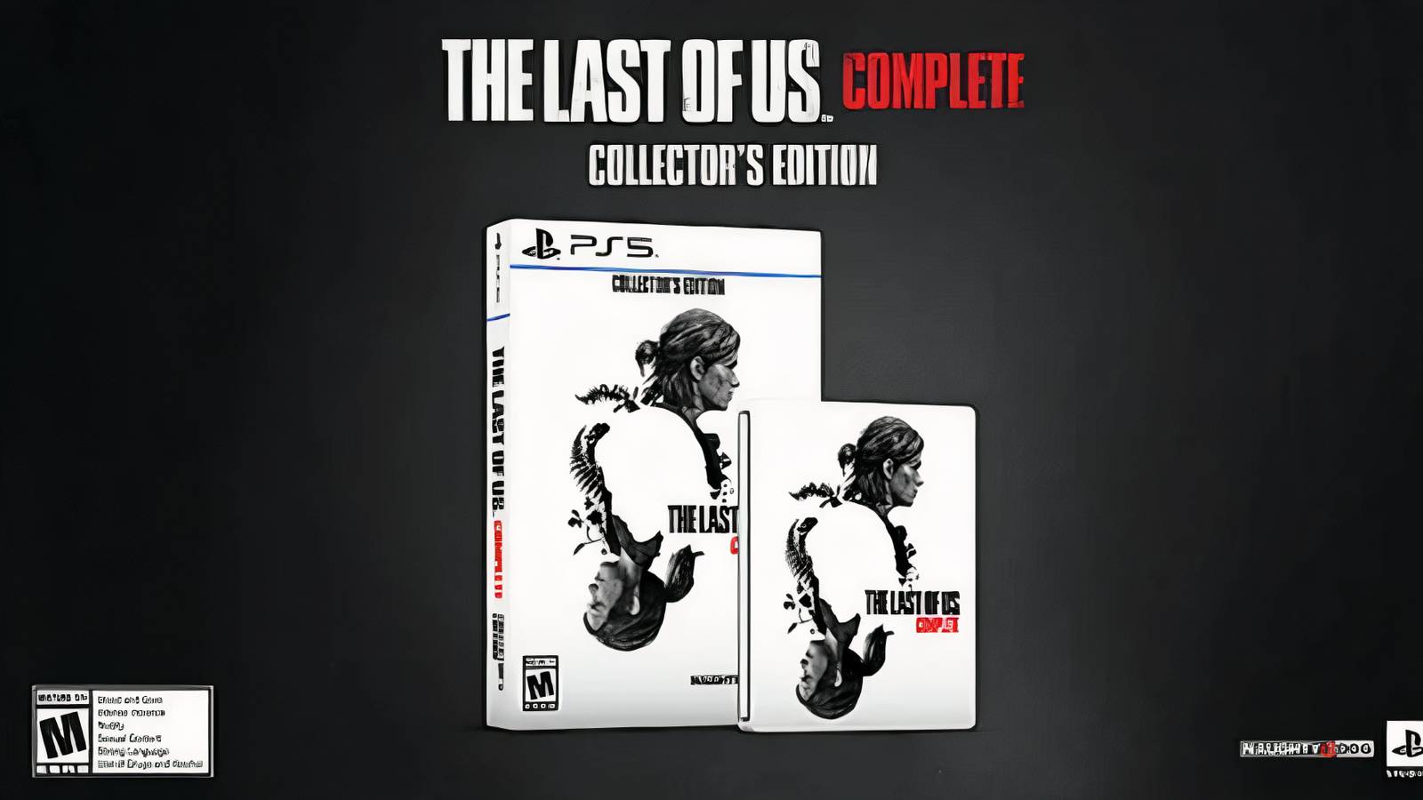 Image of the The Last Of Us Complete: Collector’s Edition on a black background. 