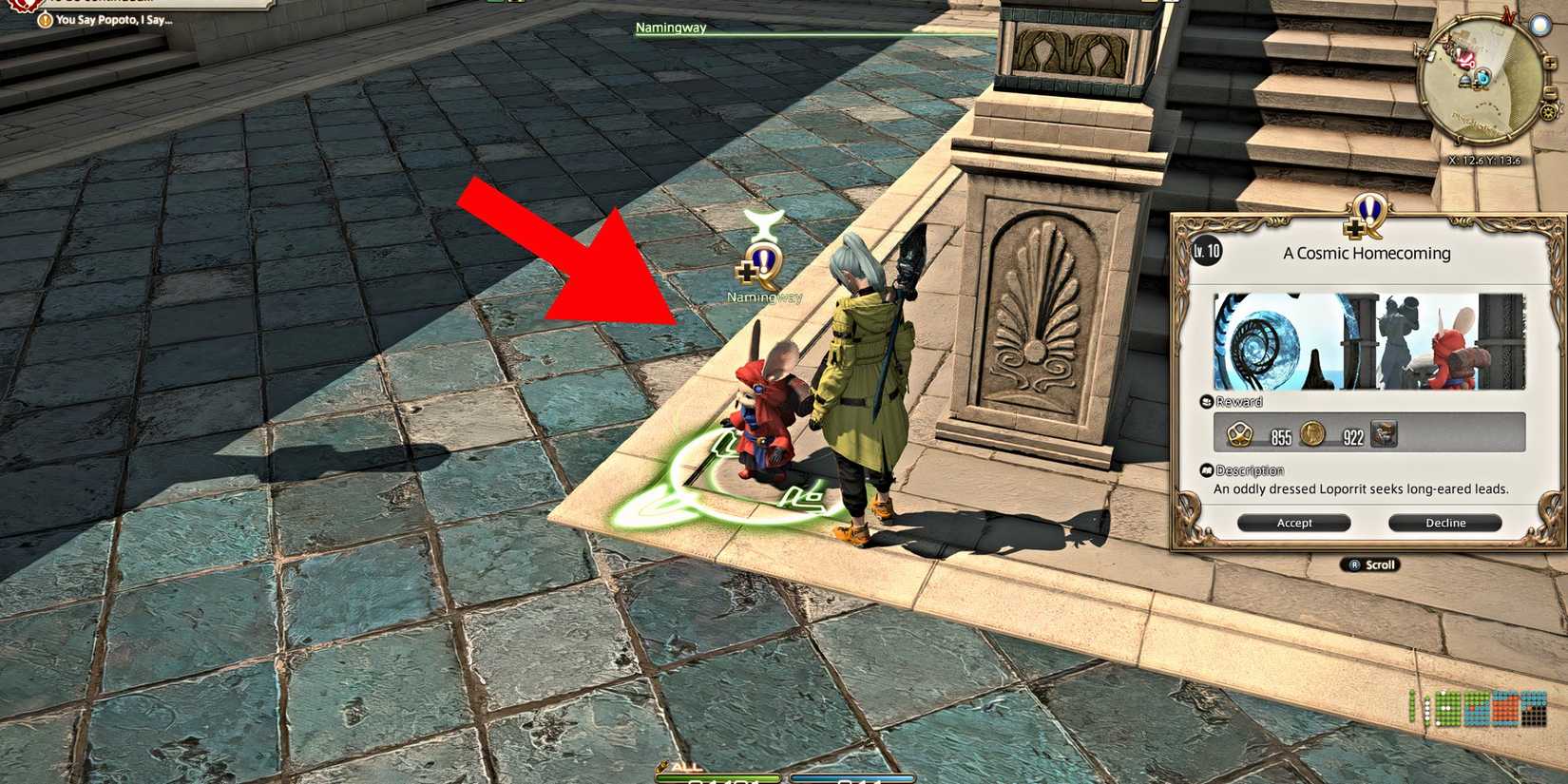 ffxiv-namingway-a-cosmic-homecoming-start