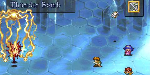 Fighting a battle in Lunar Silver Star Story Complete