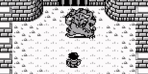 Fighting a boss in Final Fantasy Adventure