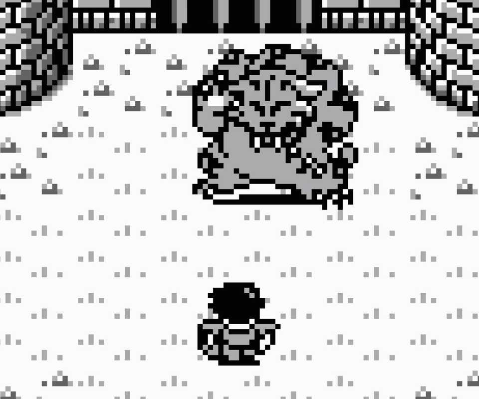 Fighting a boss in Final Fantasy Adventure