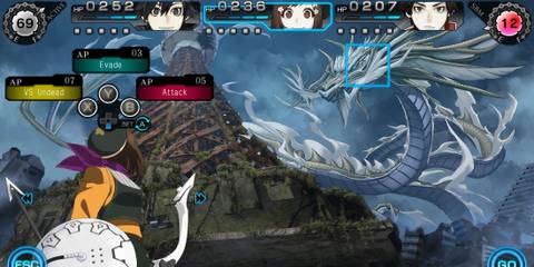 Fighting a boss in Ray Gigant