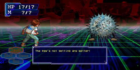 Fighting an enemy in Segagaga