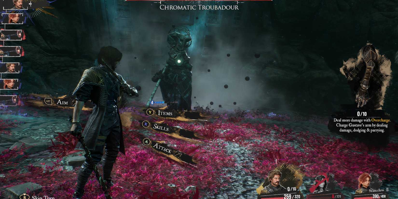 Fighting Chromatic Troubadour in Clair Obscur Expedition 33