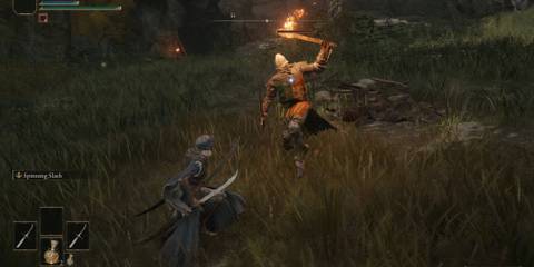 Fighting enemies in Elden Ring