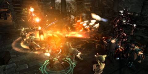 Fighting with a party in Dungeon Siege 3