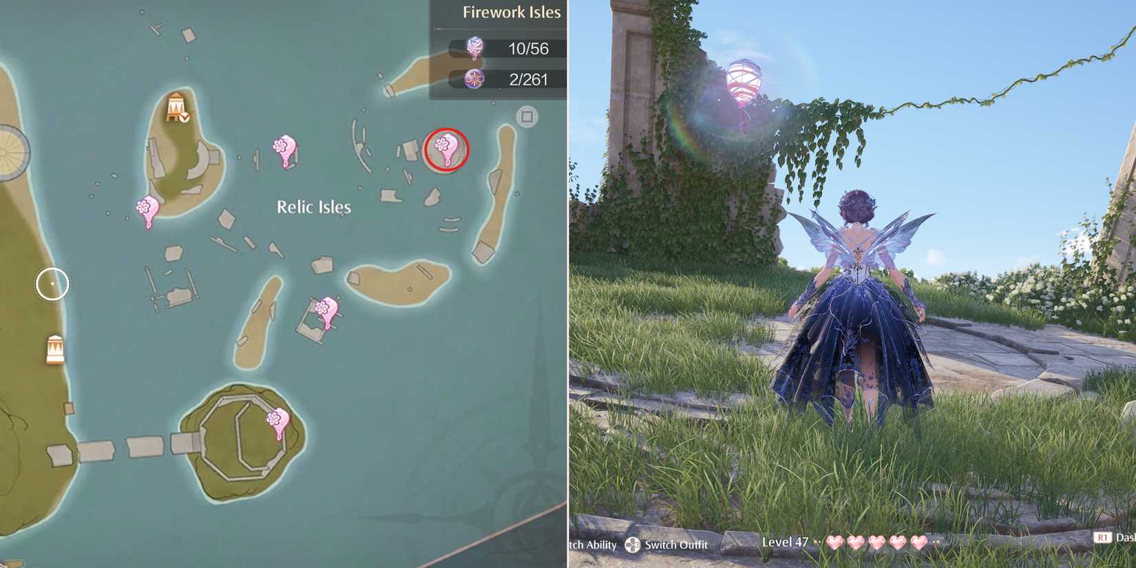 firework isles whim balloon 9 location in infinity nikki