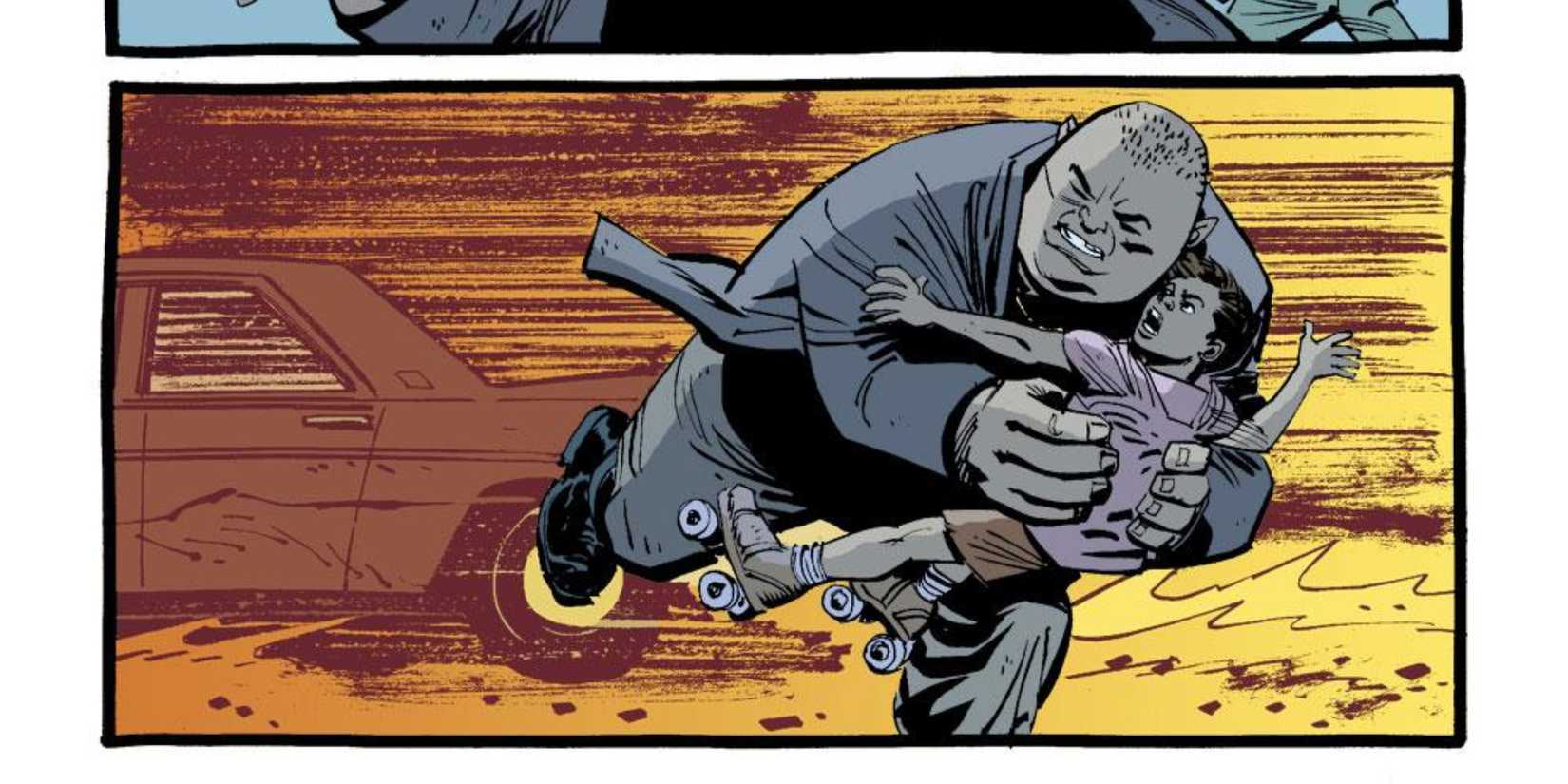 Wilson Fisk saving a child in the comics
