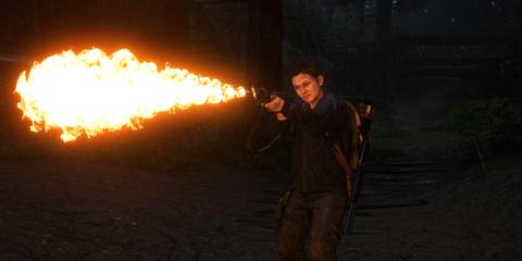 flamethrower in action