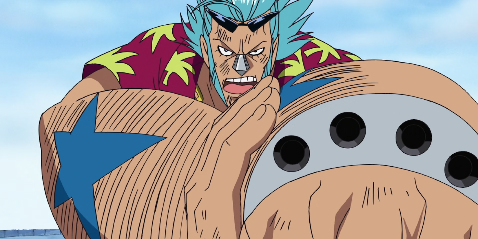 Luffy afirma que Franky usou Haki nele em uma peça
