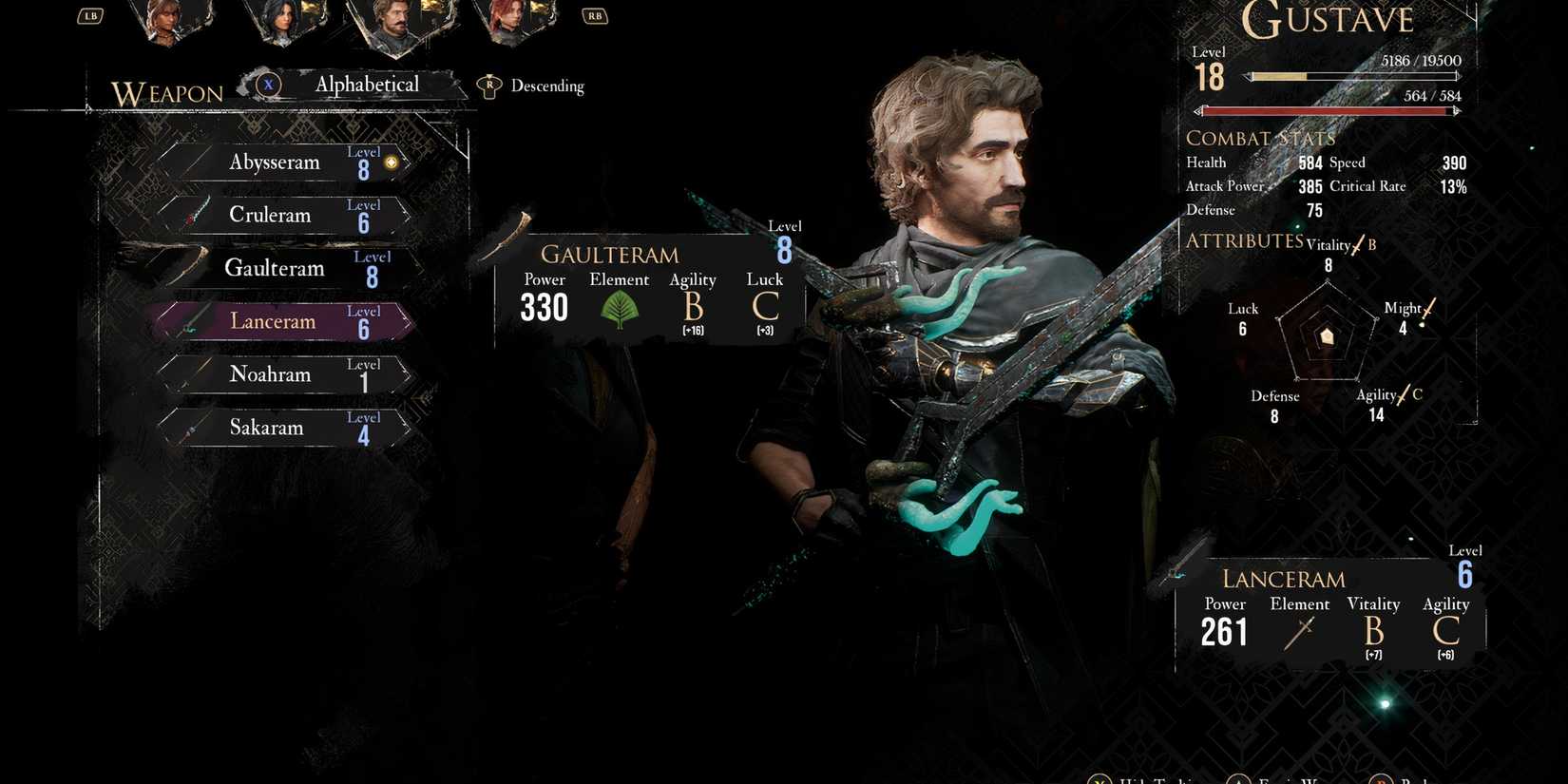 Gaulteram weapon in Clair Obscur Expedition 33