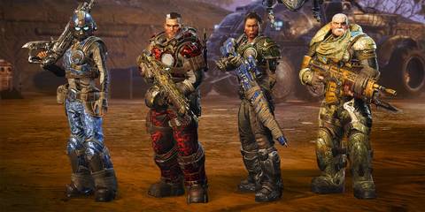 Gabe Diaz and his squad in Gears Tactics