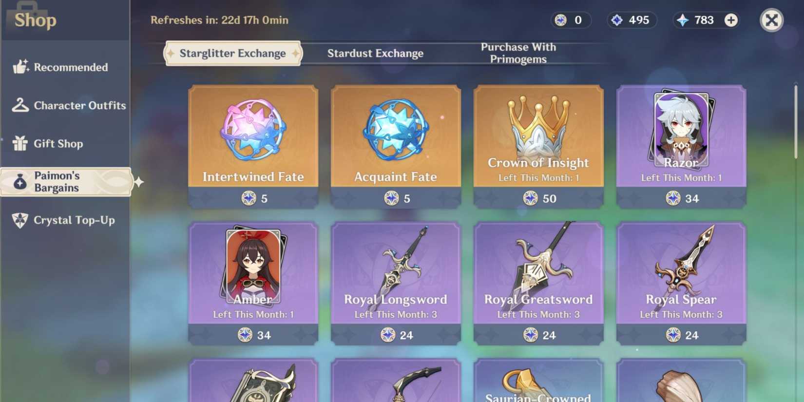 Genshin Impact-Starglitter Exchange In Genshin Impact