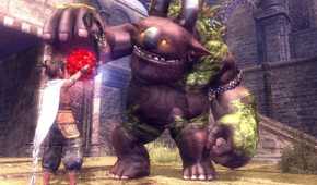 Giving Majin a red orb in Majin and the Forsaken Kingdom