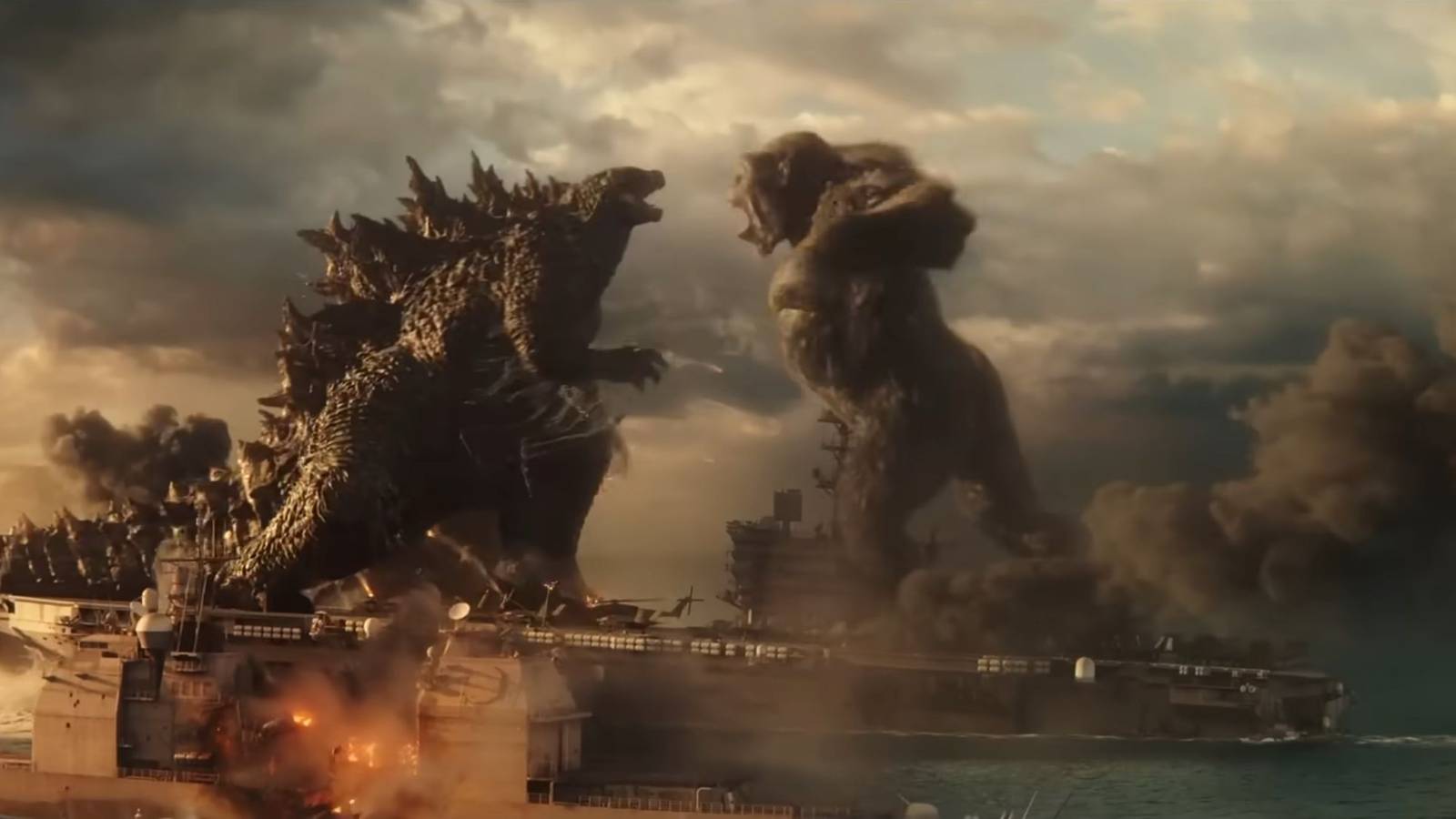 Kong punches Godzilla in Godzilla vs Kong (2021)