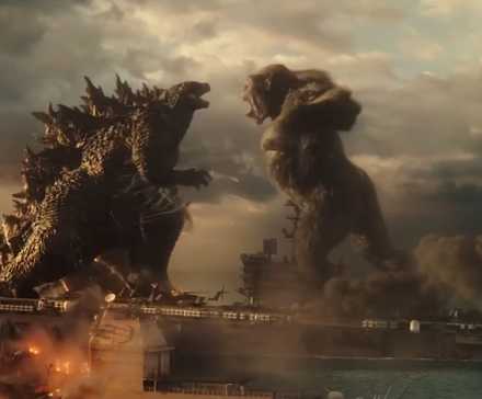 Kong punches Godzilla in Godzilla vs Kong (2021)