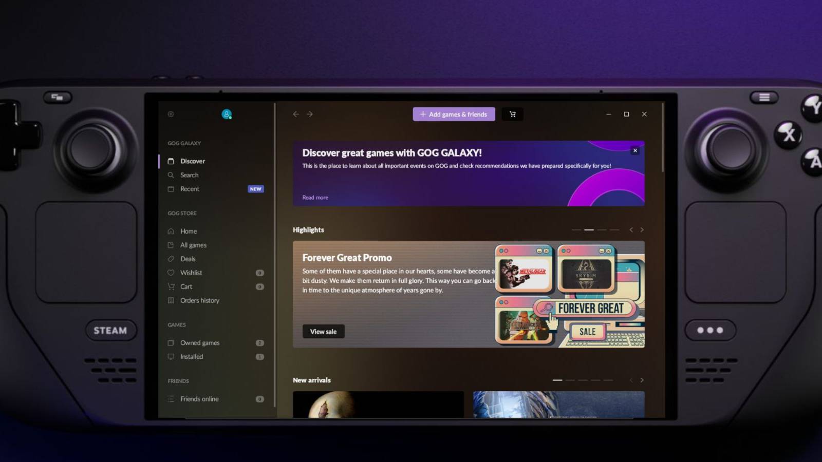 GOG Galaxy on Steam Deck