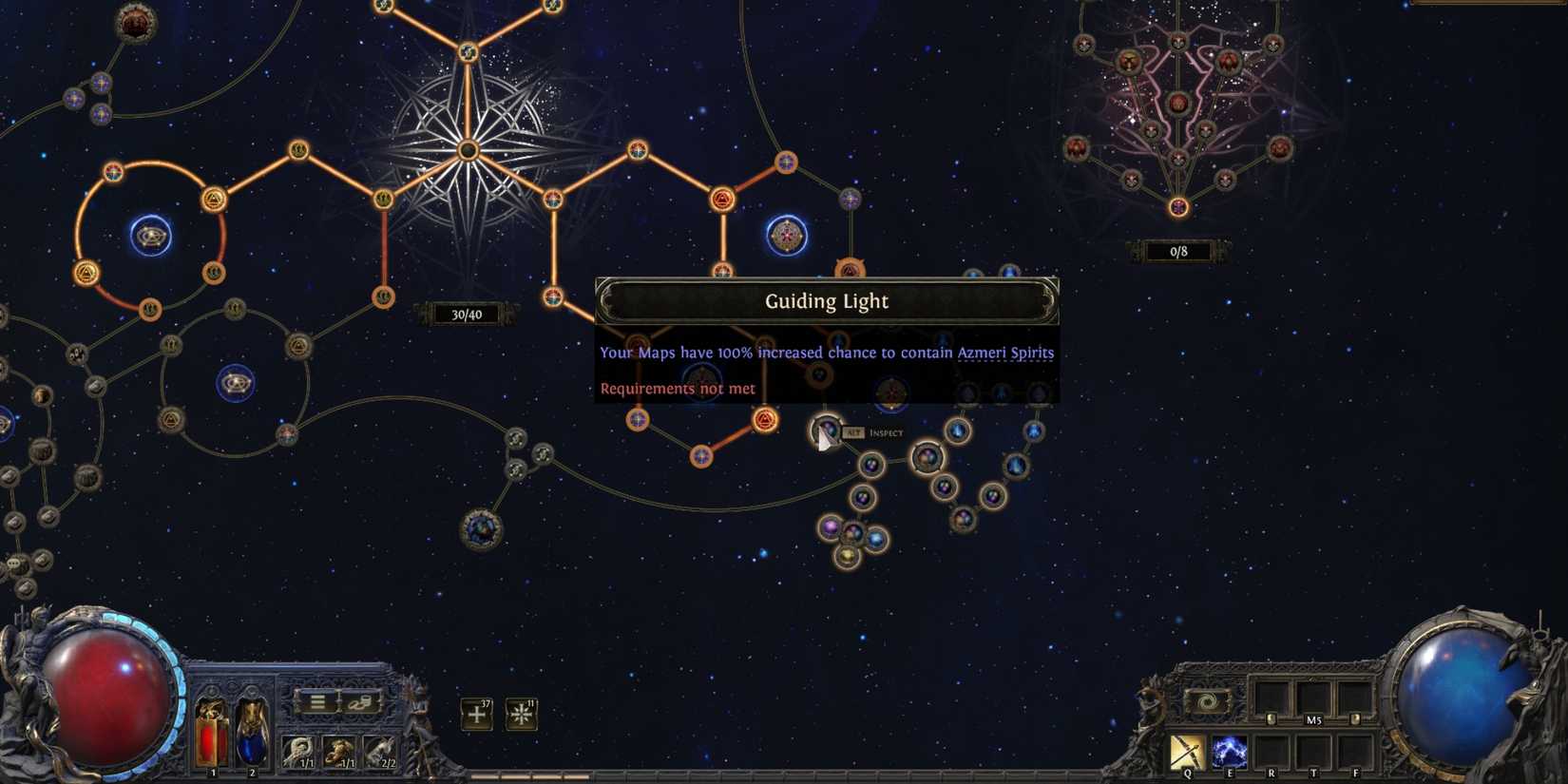 guiding light atlas node to increase azmeri spirit spawn rate in path of exile 2