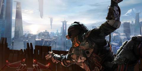 Hanging on a ledge in Killzone Shadowfall