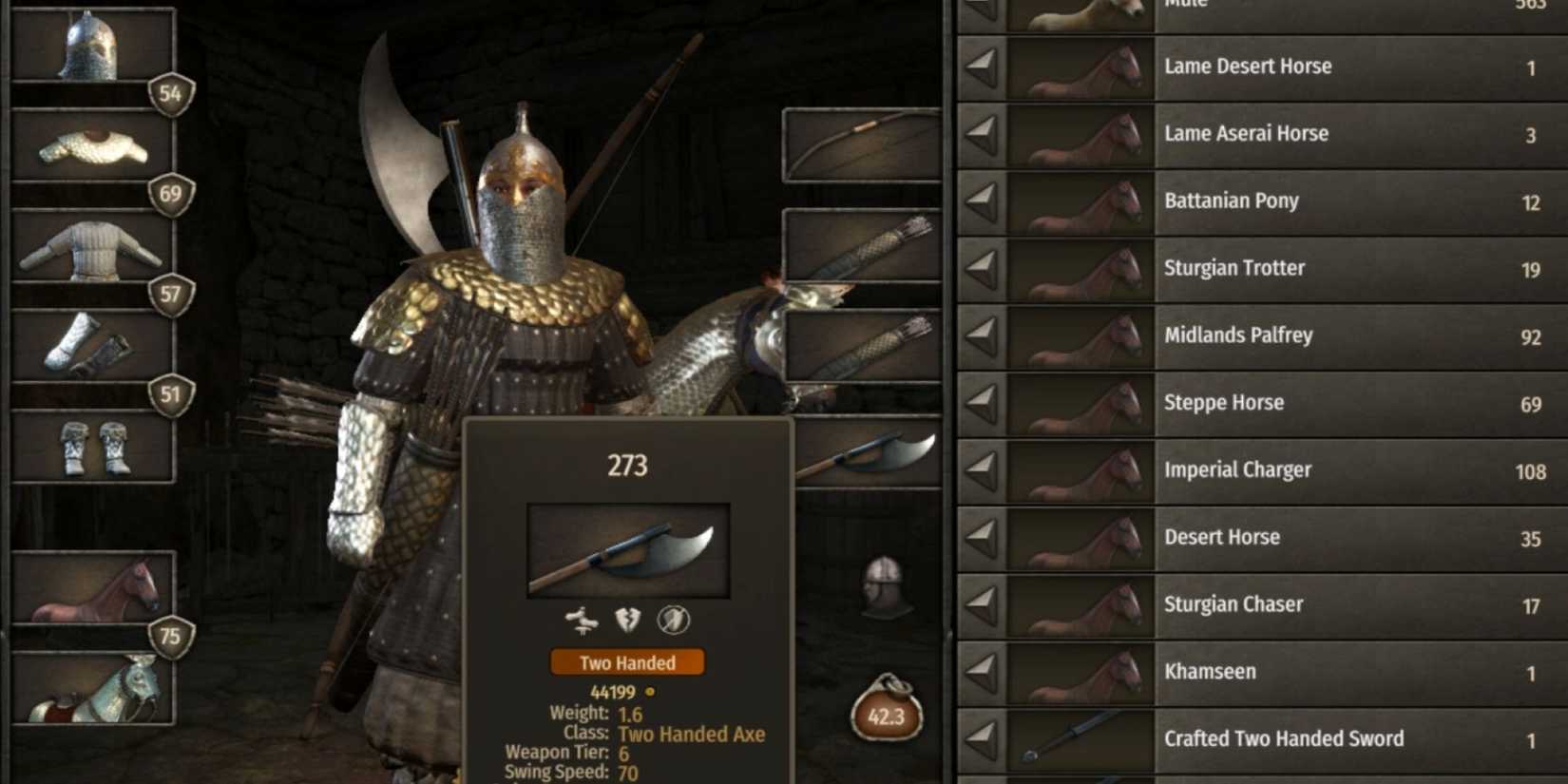 heavy executioner axe in player's inventory