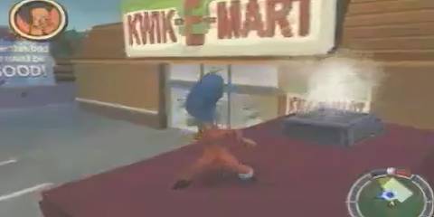 marge in front of the kwik-e-mart