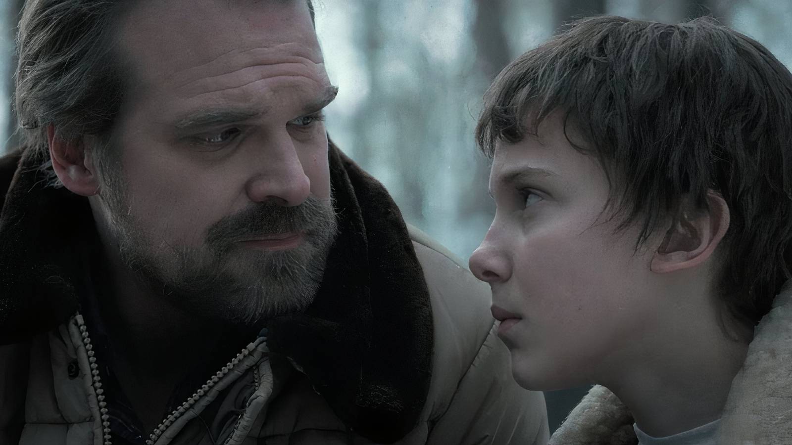 Hopper and Eleven together in Stranger Things