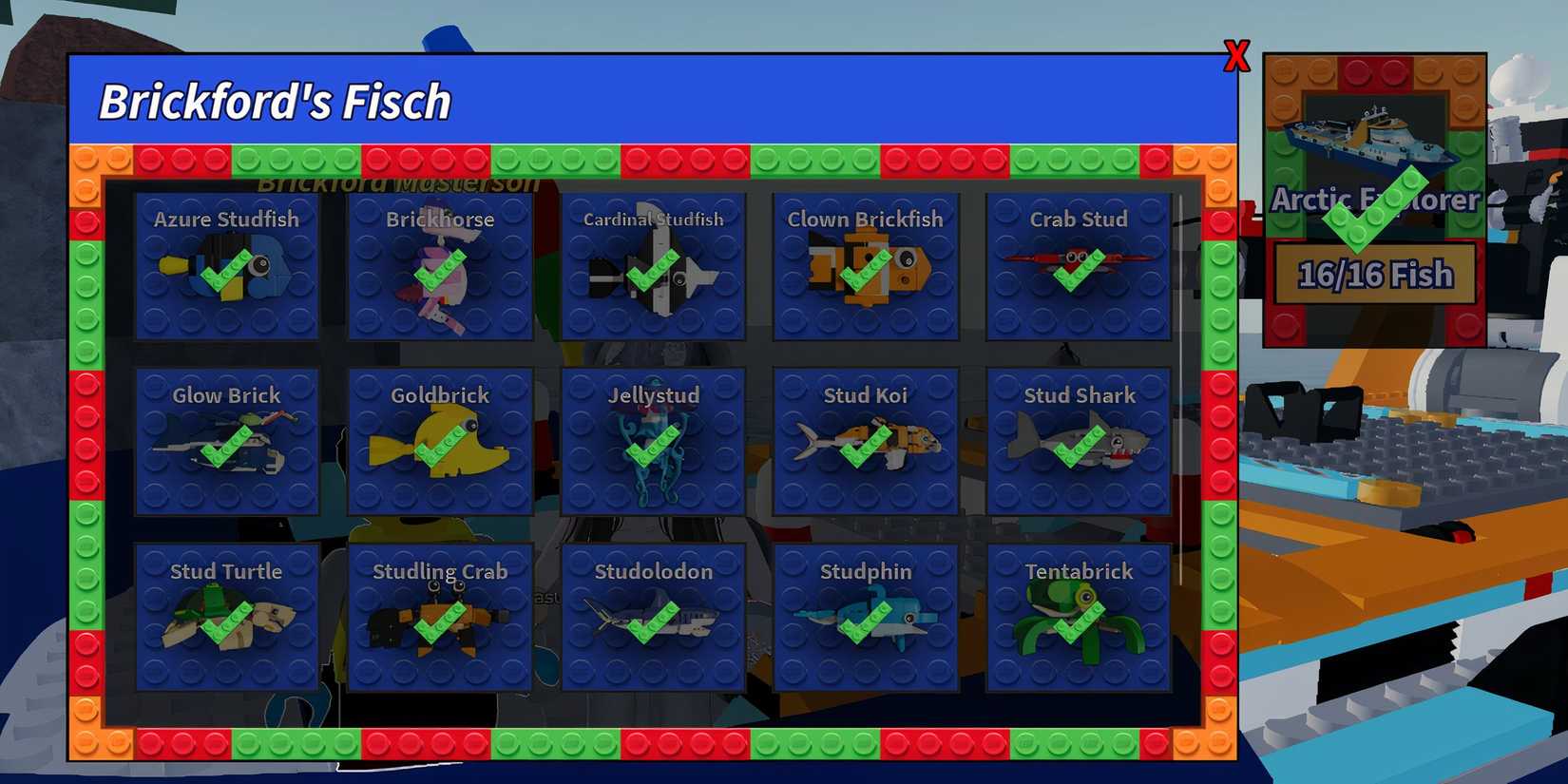 how to catch all brickford fish in fisch