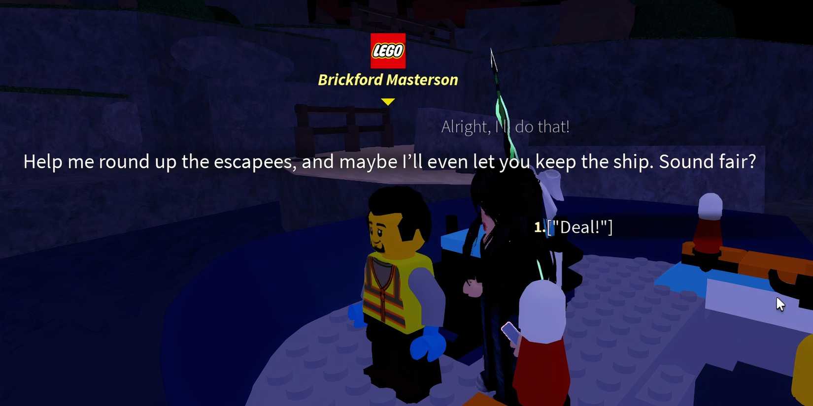 how to complete the lego event in fisch