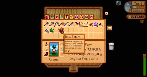 How To Craft The Rain Totem in Stardew Valley