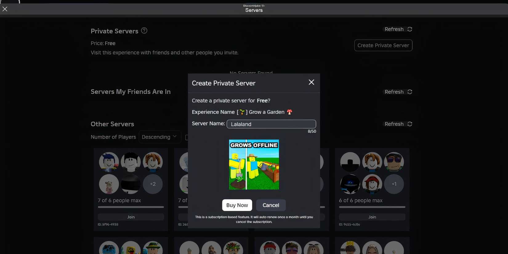 how to create a private server in grow a garden
