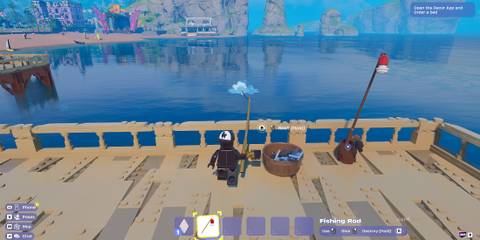 how to fish in LEGO Fortnite Brick Life