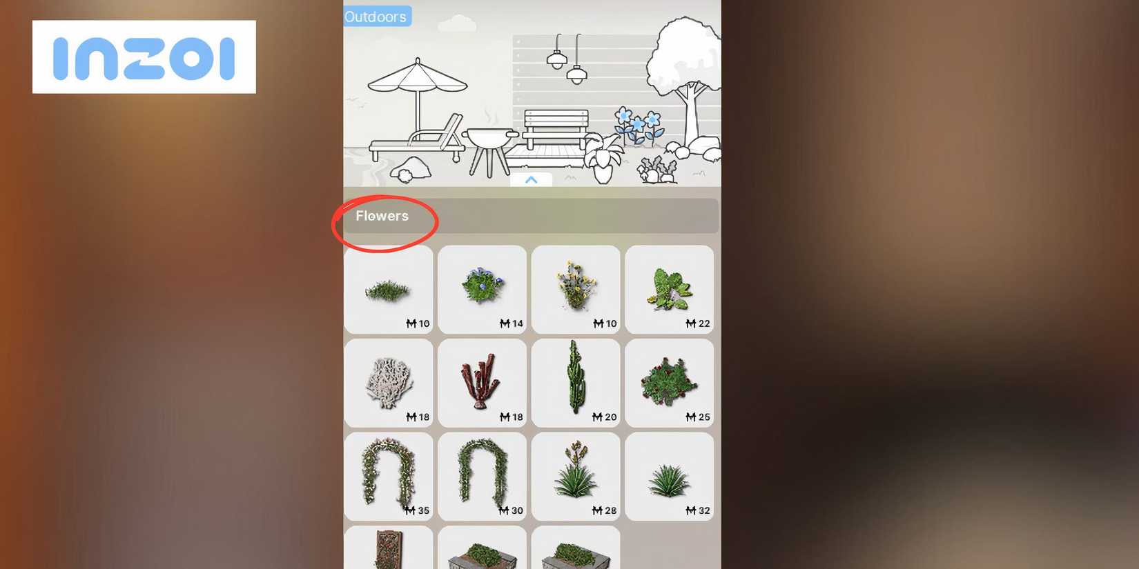 how to get flower plants in inzoi
