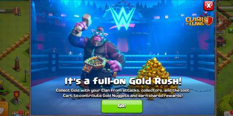 what is clash of clans gold rush event