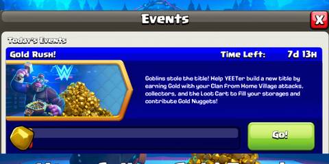 what is gold rush event in clash of clans