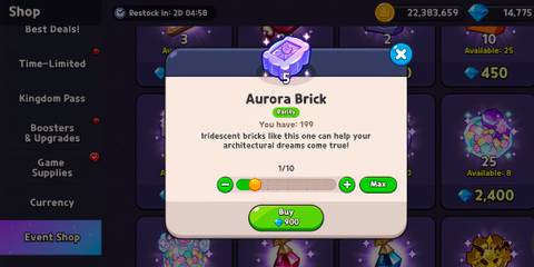 how to get more aurora bricks in cookie run kingdom