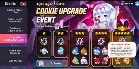 how to get more juicy stamina jellies 