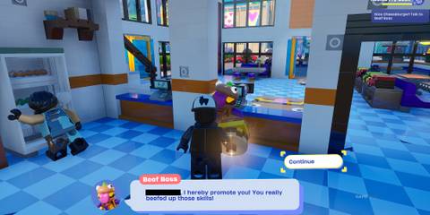 how to get promoted at Durrr Burger in LEGO Fortnite Brick Life - 3 