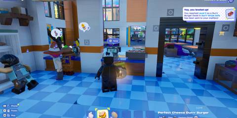 how to get promoted at Durrr Burger in LEGO Fortnite Brick Life - 4 