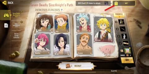how to Gift Member Cards in the Seven Deadly Sins Knight's Path event in COD Mobile