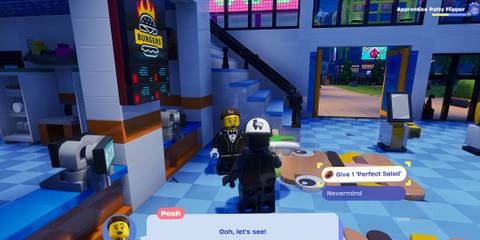 how to give food to customers in LEGO Fortnite Brick Life