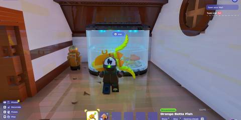 how to put a fish in a Aquarium in LEGO Fortnite Brick Life 