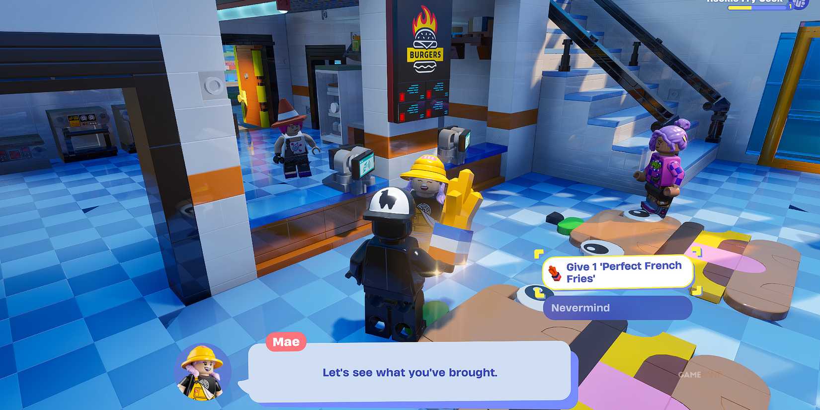how to serve customers in LEGO Fortnite Brick Life