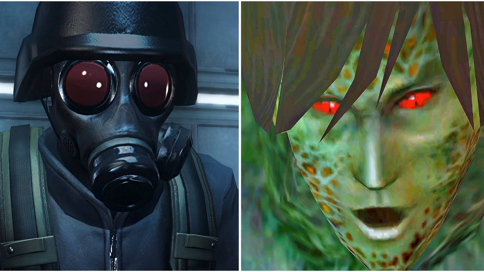 Hunk in Resident Evil Operation Raccoon City and Infected Steve in Resident Evil - Code Veronica