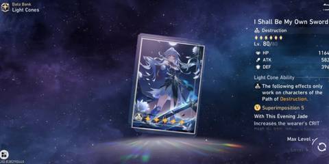 i shall be my own sword light cone in honkai star rail 