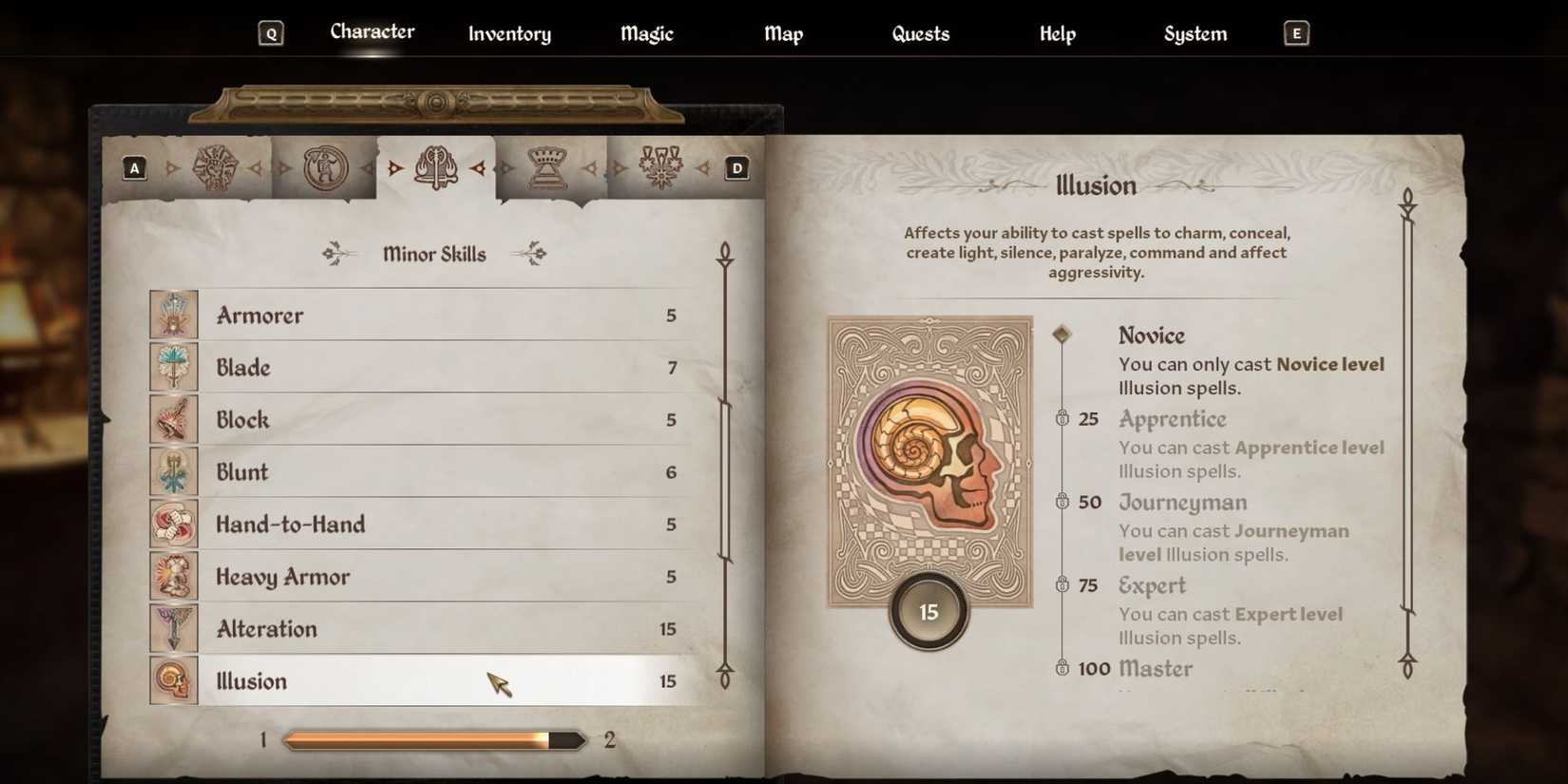 Illusion Skill The Elder Scrolls IV Oblivion Remaster 