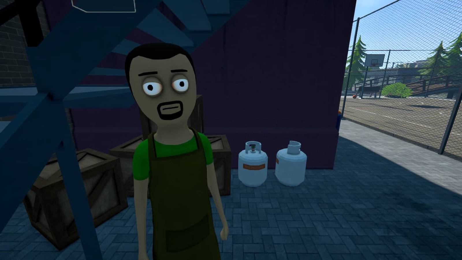 Botanist under the sweatshop in Schedule 1