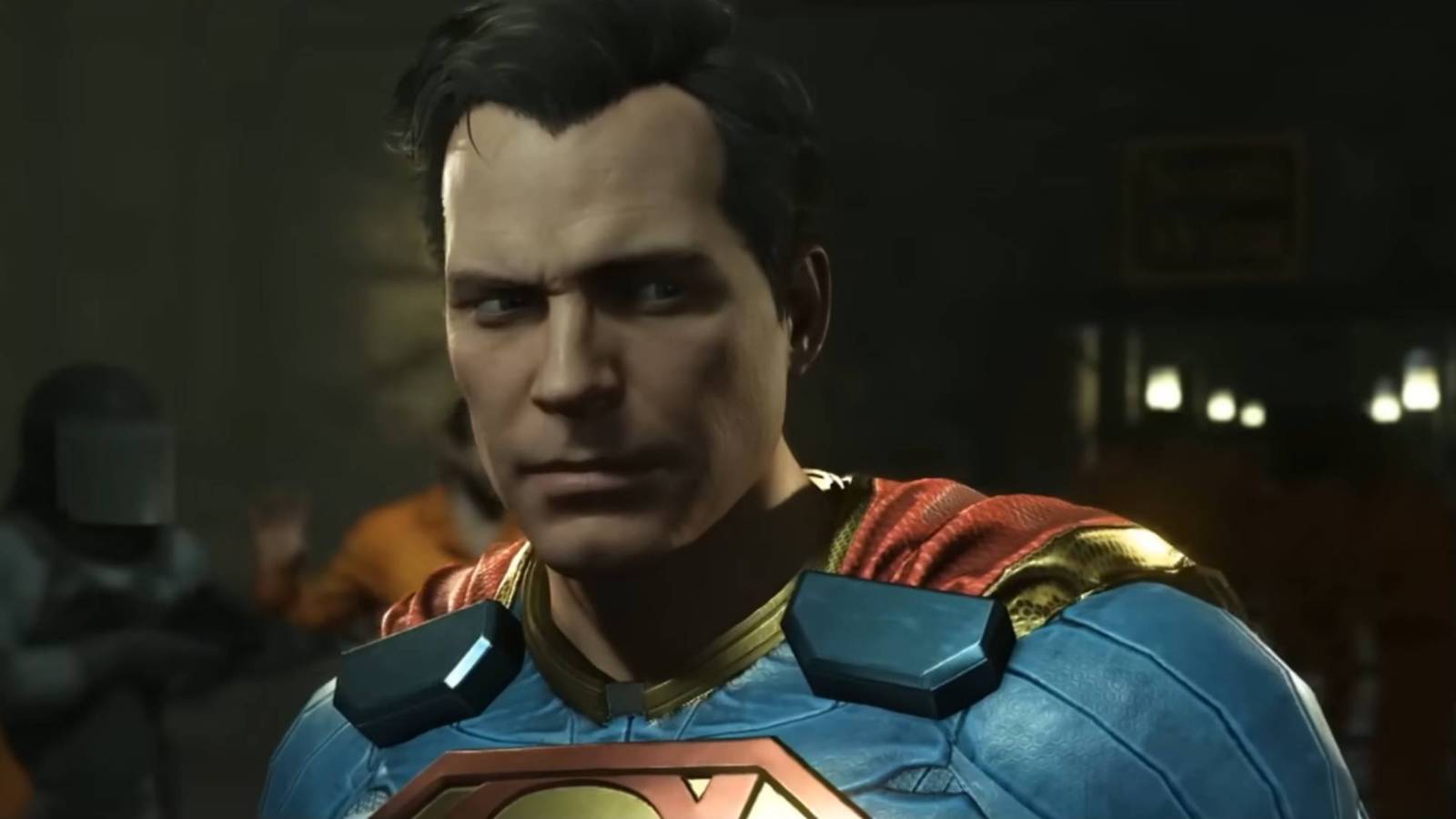 Superman in a prison during Injustice 2's intro