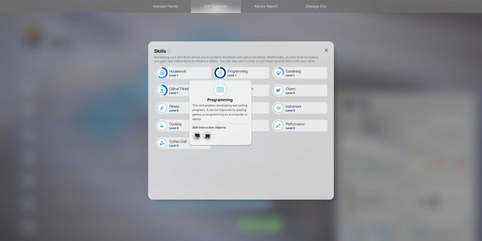 InZOI Programming Skill