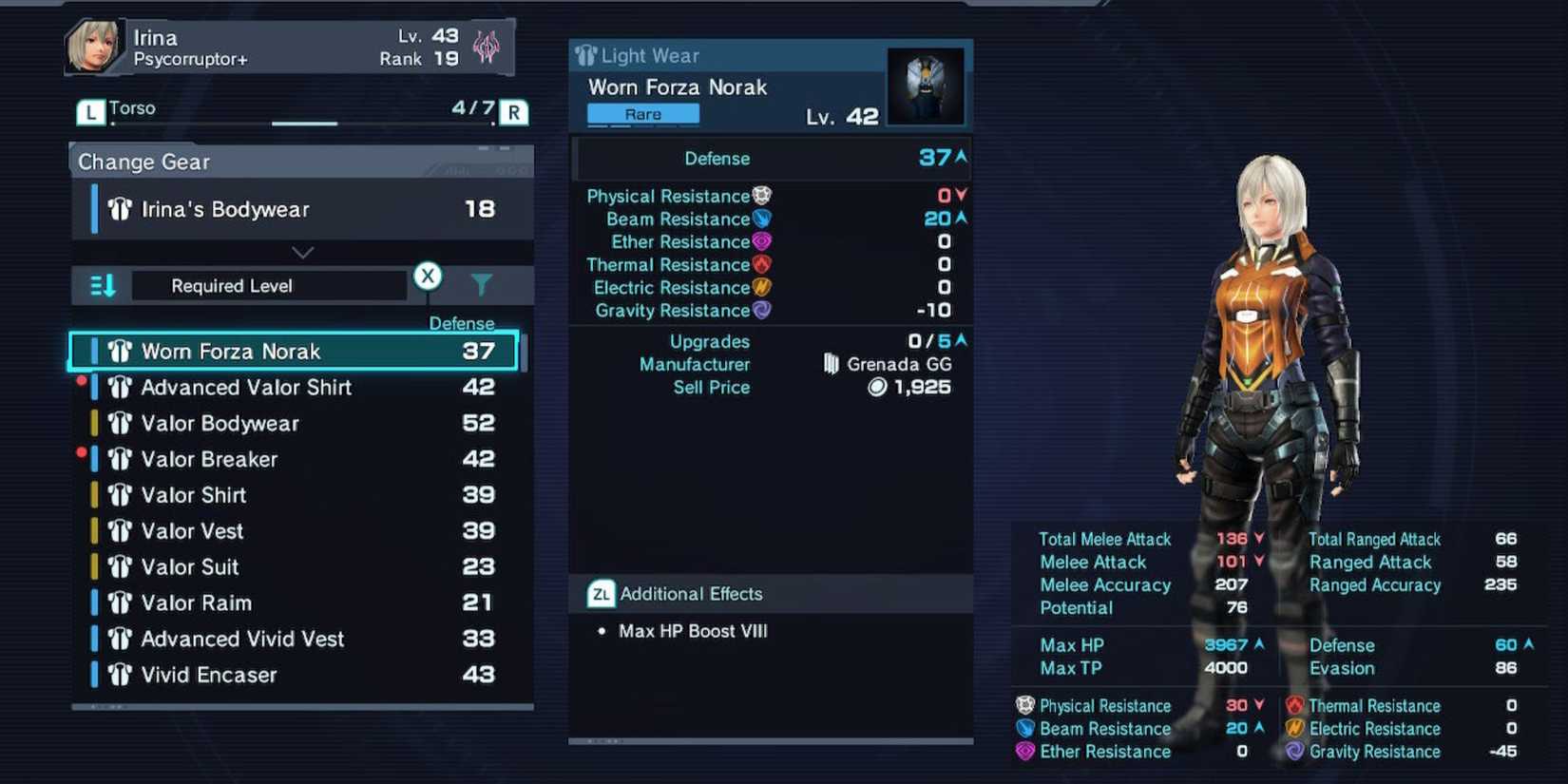 irina xenoblade chronicles x definitive edition equipment